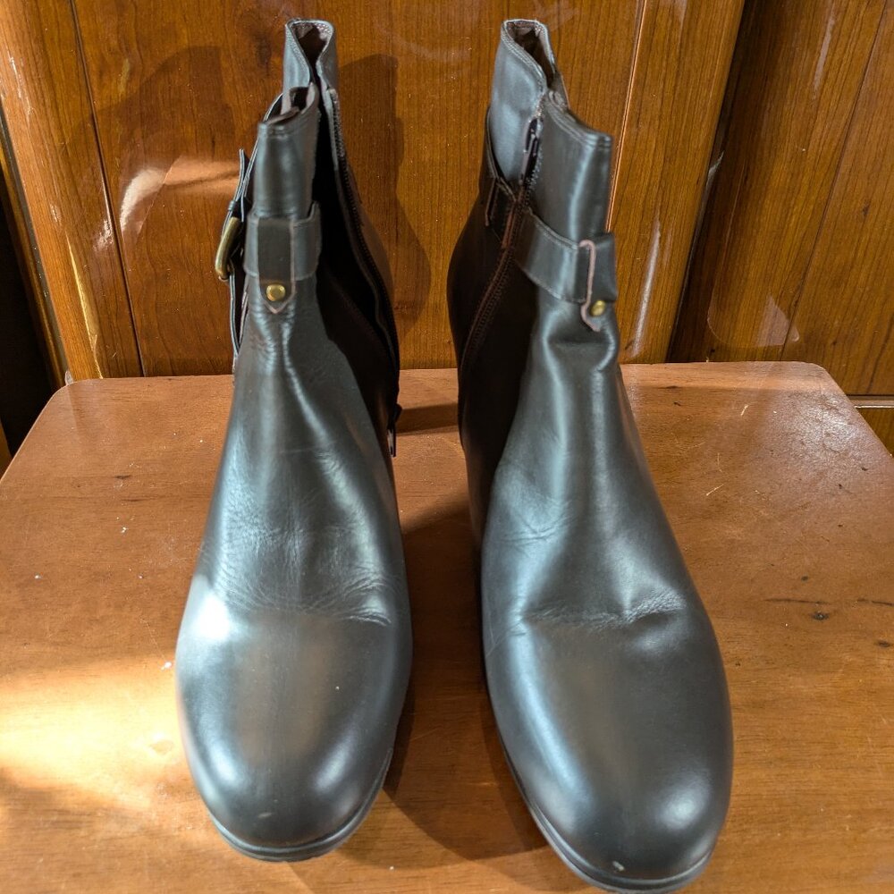 Fitzwell Brown Leather Booties 13W